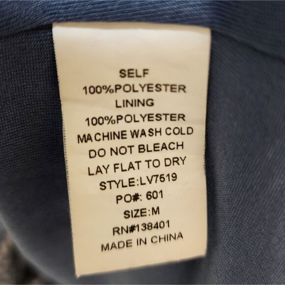 Julianas Dress M Blue Floral Ruffle Cold Shoulder Strappy Babydoll Y2K Fairycore - Picture 12 of 12